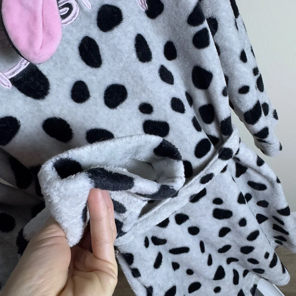 Disney Black and White Fleece Robe - Picture 4 of 5